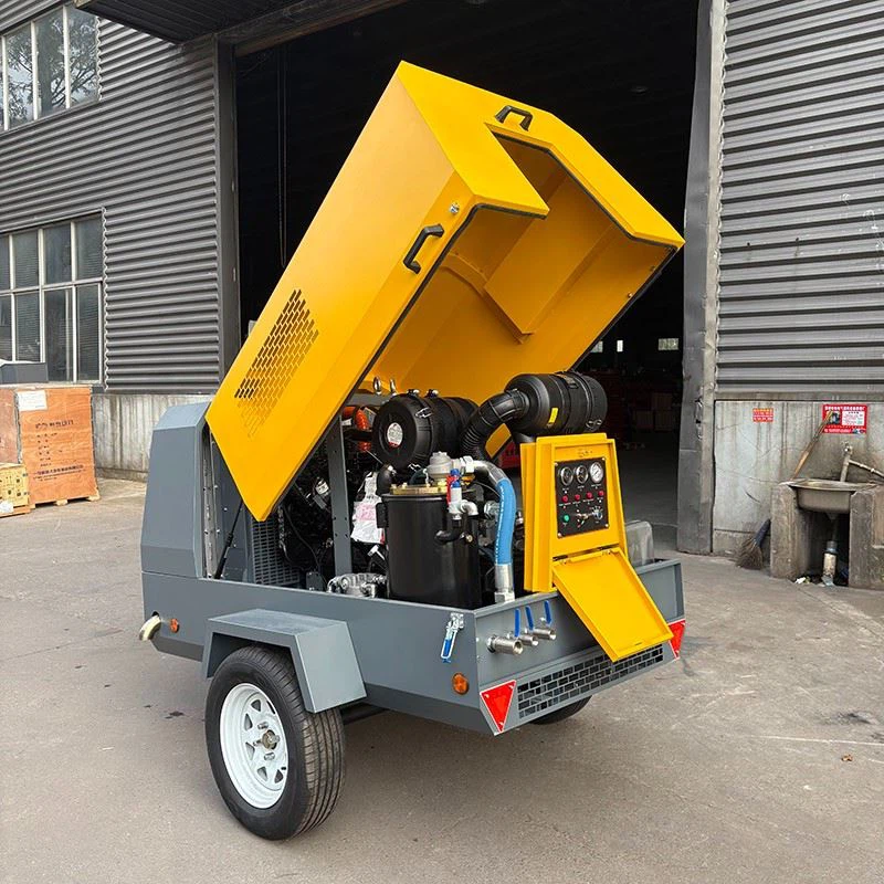 185 Cfm Best Diesel Portable Rotary Screw Compressor factory