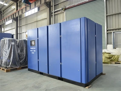 What is a two-stage compression screw air compressor?