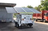 What is the self - discharge rate of a hybrid light tower's battery?