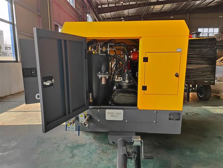 ZD-10/10 375 Cfm Diesel Portable Screw Air Compressor Machine For Mining